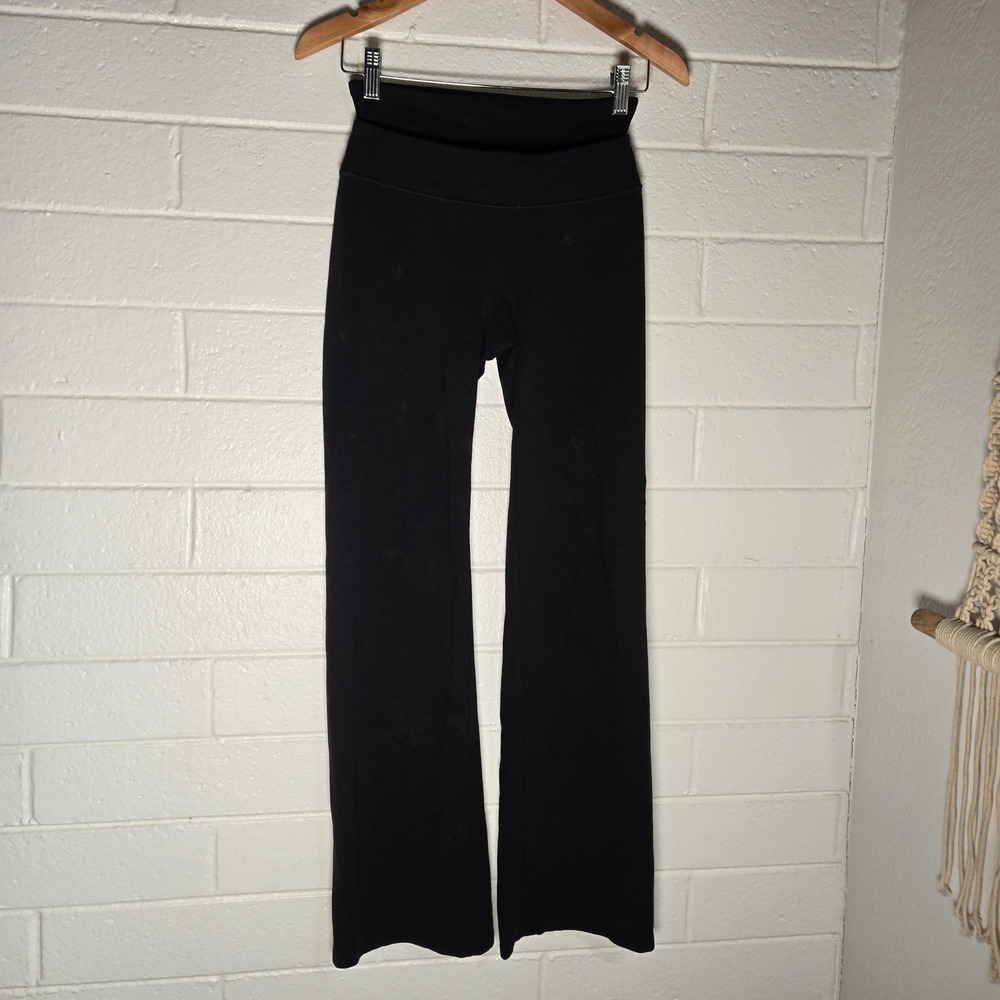 Spanx Womens Flare Leg Yoga Pants Black High Rise Compression Activewear M